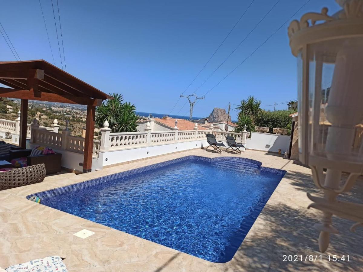 Villa med panoramautsikt med privat pool i Calpe, Costa Blanca, Spanien Eksteriør bilde